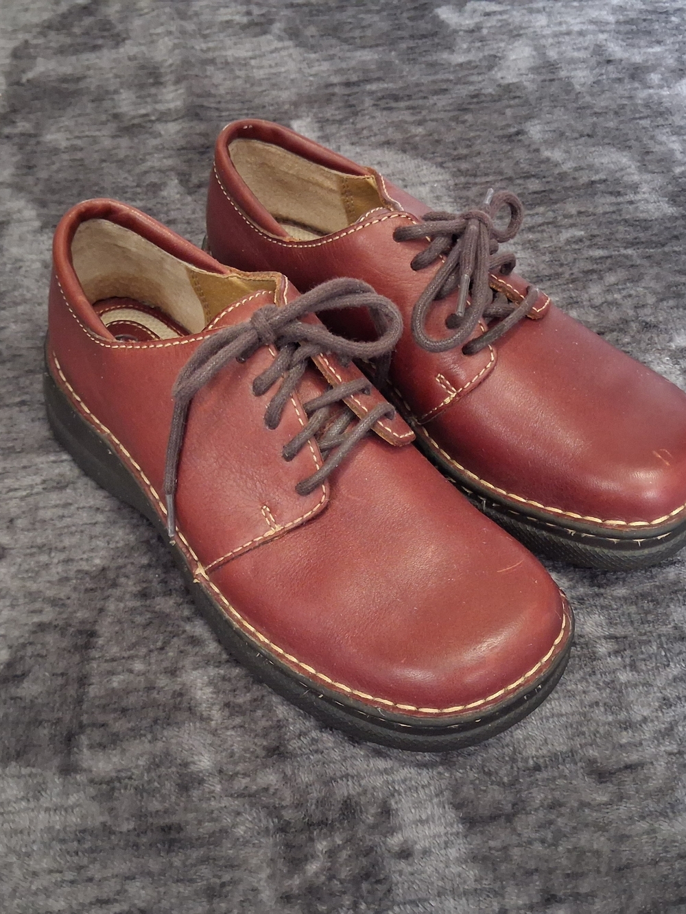Cabela's Brown Leather Oxford Lace-Up Comfort Casual Shoes Women Size 6